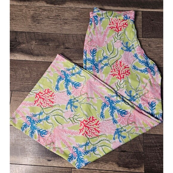 Lolly Wolly Doodle Coral Wide Leg Pants 2X Tall - Picture 2 of 7